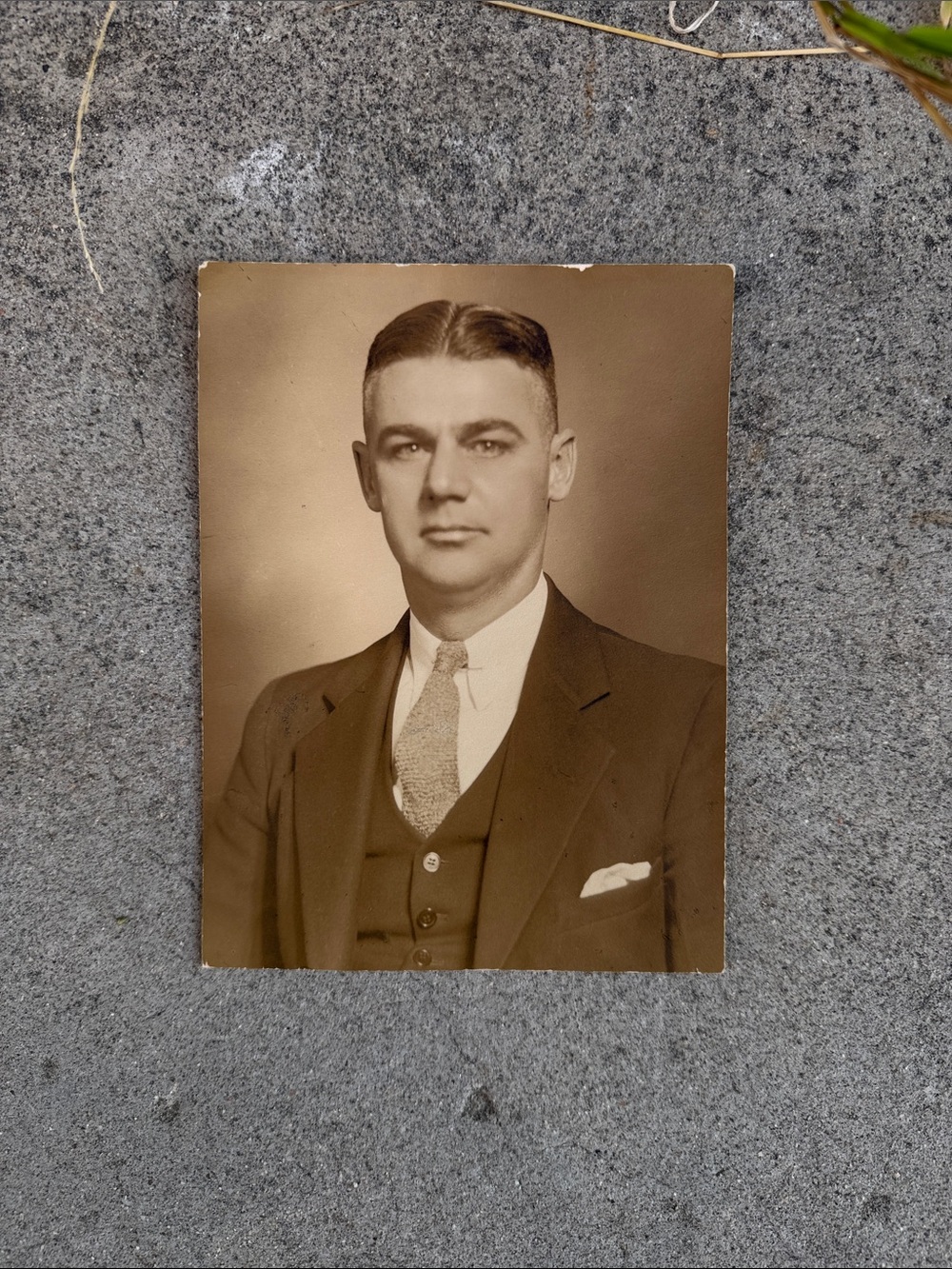 Vintage Sepia Portrait Photo of Man in Suit